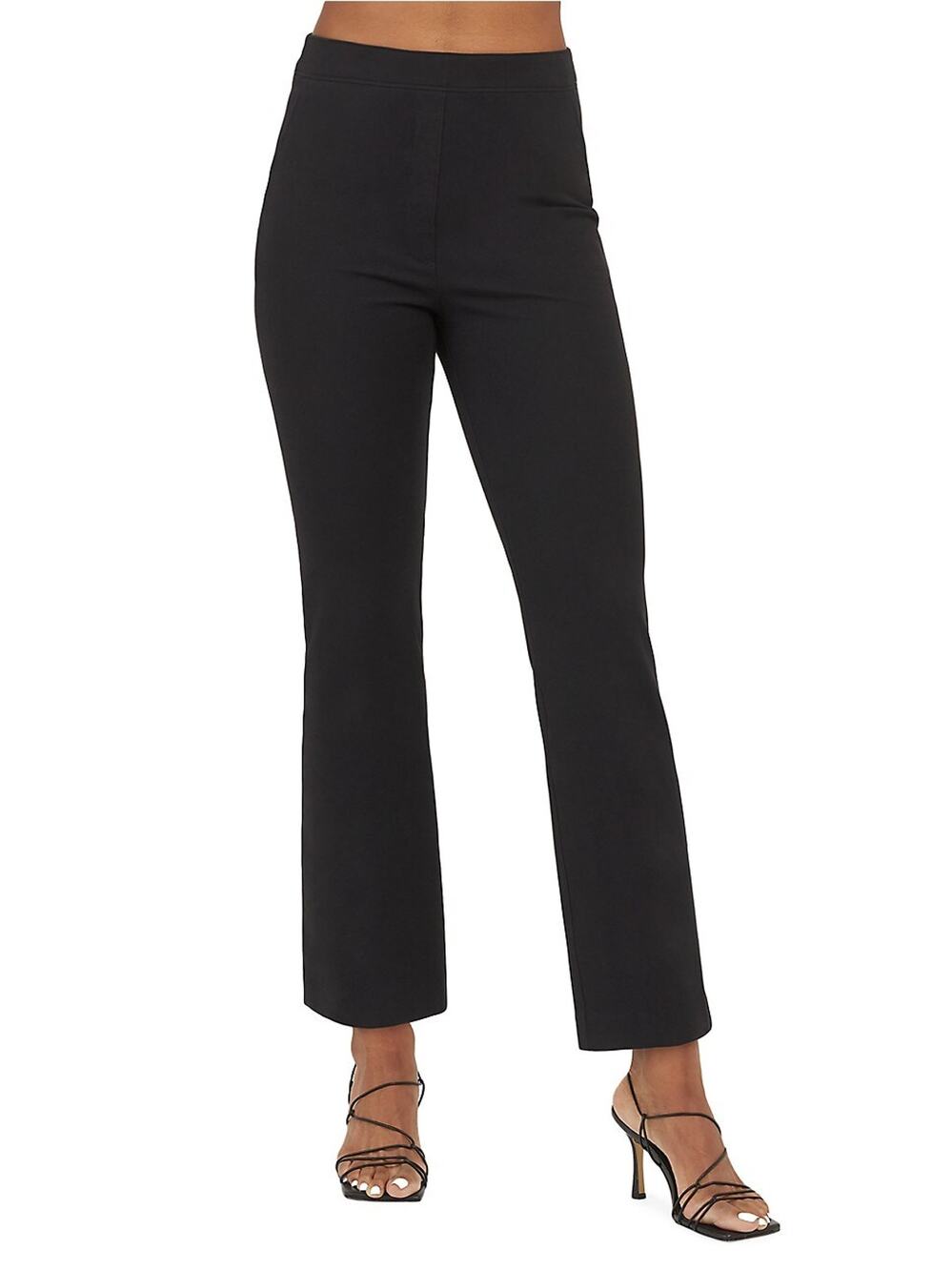 Spanx Polished Classic Black Flared Leg Pants Size M